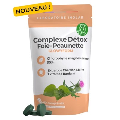 Complexe DETOX FOIE + PEAU - Chlorophylle magnésienne, Chardon Marie et Bardane