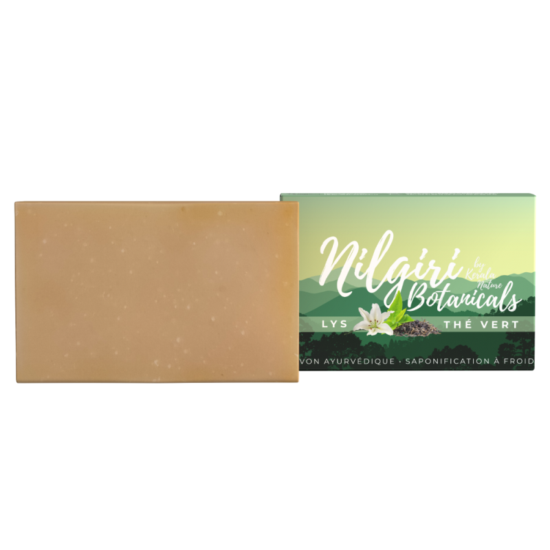 Savon Ayurvédique Lys & Thé Vert - Nilgiri Botanicals