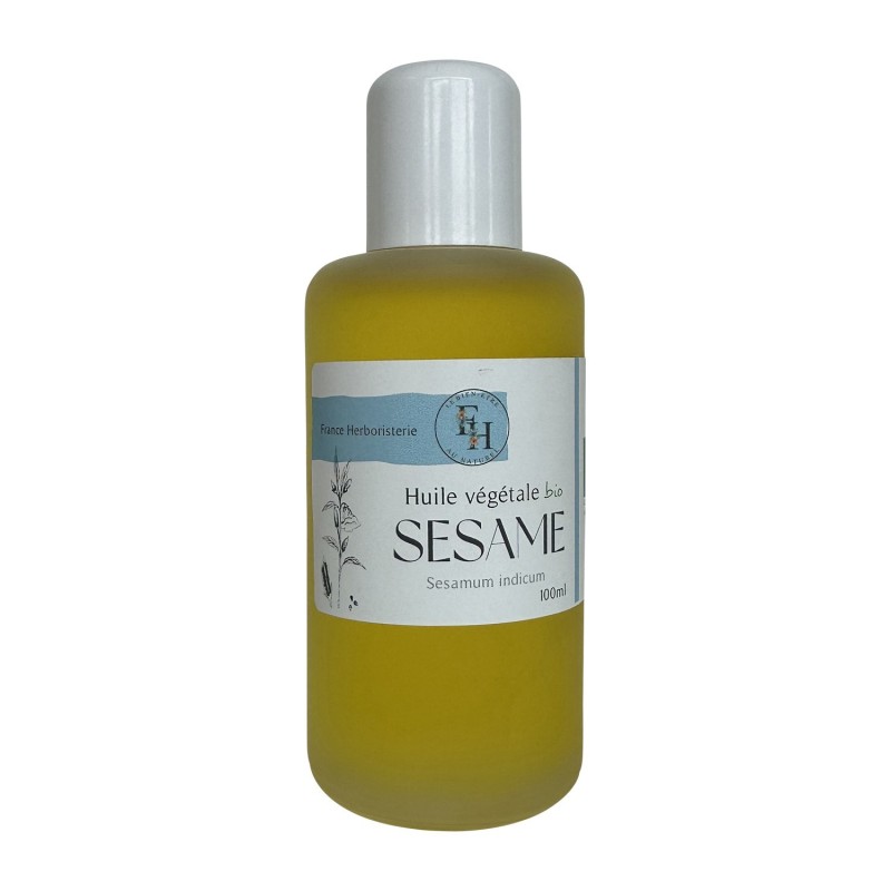 Huile végétale de SESAME BIO sesamum indicum - 100ml - France-Herboristerie