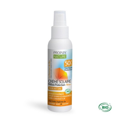 Crème solaire 50 SPF+ Hélios protection 100% naturelle