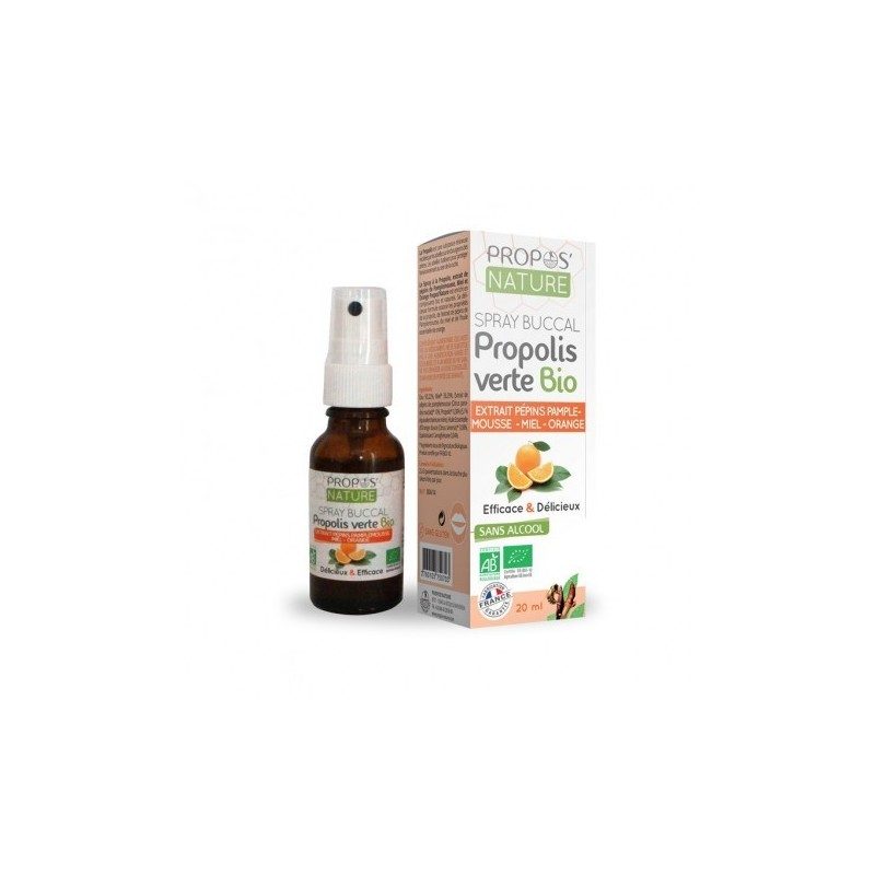 Spray buccal propolis verte bio et extrait de pepins de pamplemousse