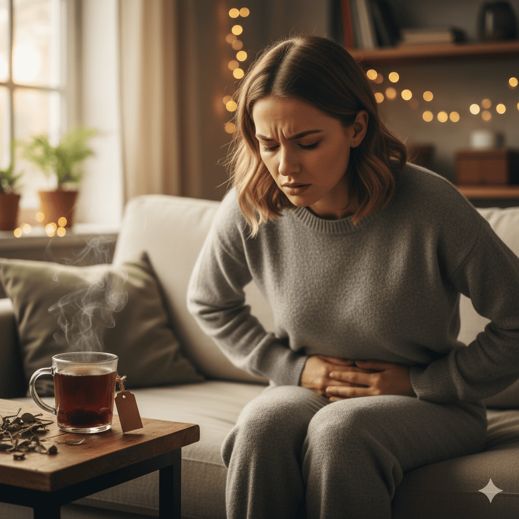 femme qui a mal au ventre